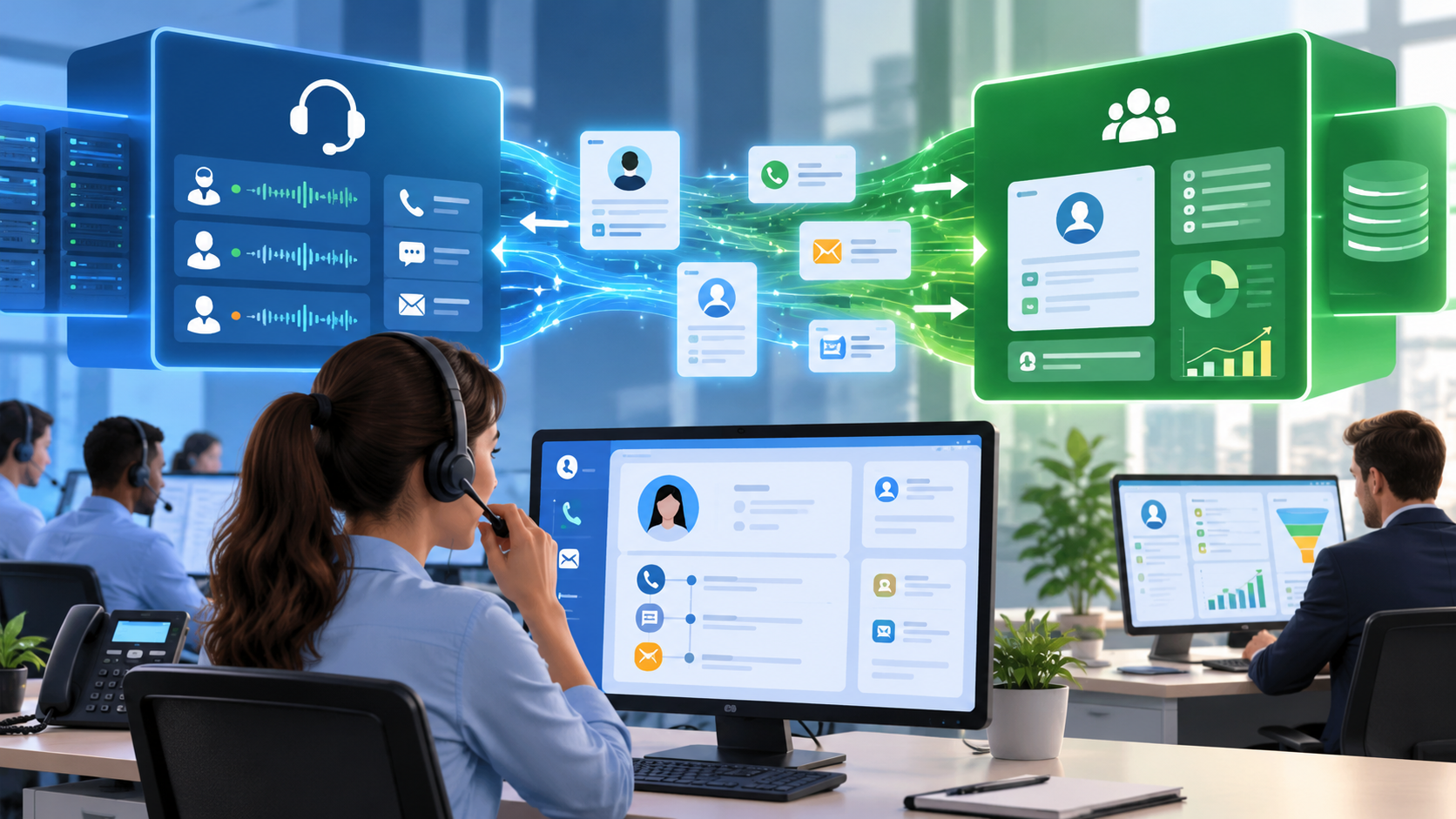 اتصال مرکز تماس به CRM چه مزایایی برای فروش و پشتیبانی دارد؟